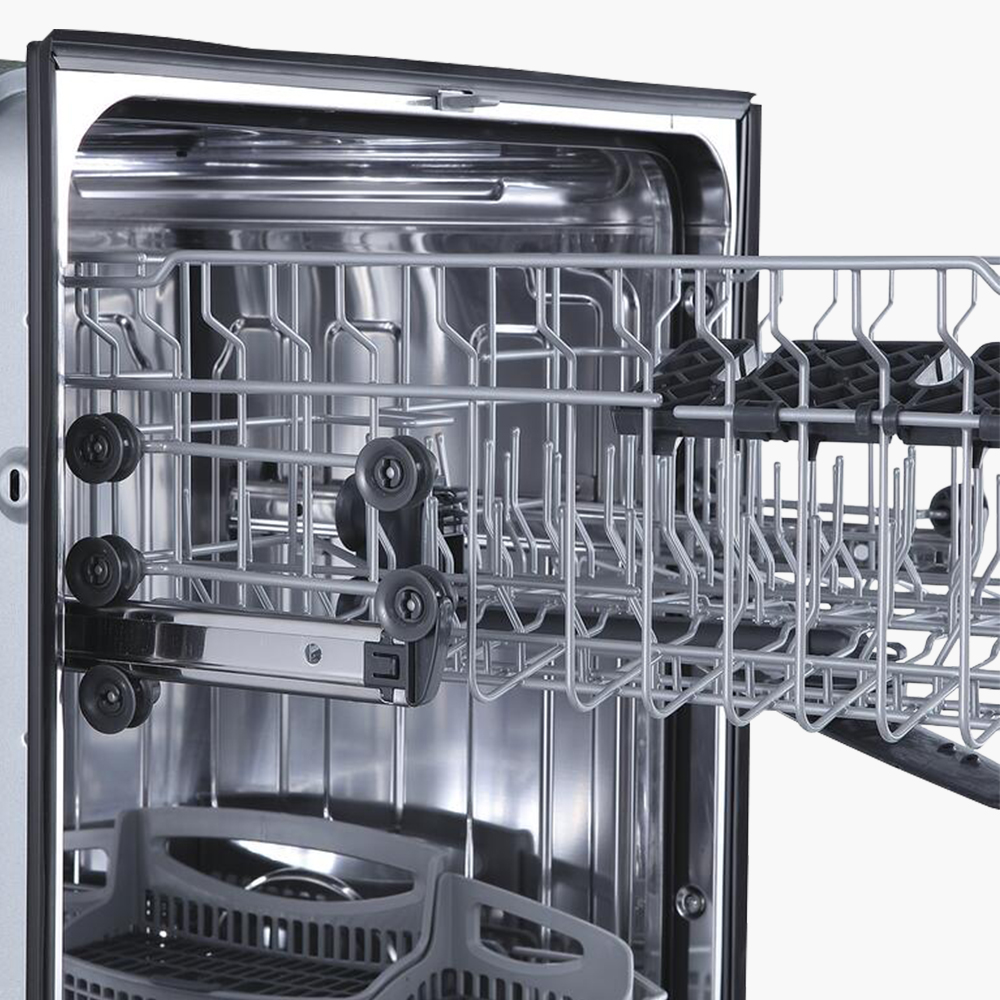 Height-adjustable top rack